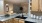 a kitchen with a marble countertop